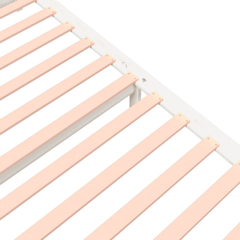 vidaXL Bed Frame without Mattress White Solid Wood 180x200 cm Super King