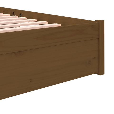 vidaXL Bed Frame without Mattress Honey Brown Solid Wood 200x200 cm