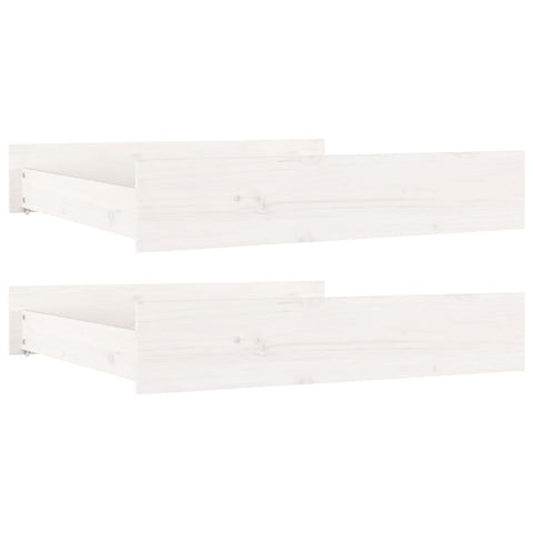 vidaXL Bed Drawers 2 pcs White Solid Wood Pine