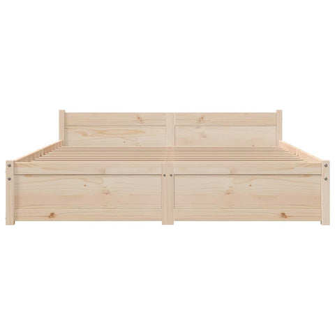 vidaXL Bed Frame without Mattress Solid Wood 135x190 cm Double Double