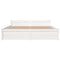 vidaXL Bed Frame without Mattress White Solid Wood 150x200 cm King Size King Size