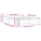 vidaXL Bed Frame without Mattress White Solid Wood 150x200 cm King Size King Size