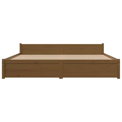 vidaXL Bed Frame without Mattress Honey Brown Solid Wood 200x200 cm