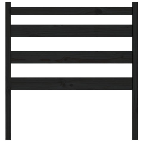 vidaXL Bed Headboard Black 106x4x100 cm Solid Wood Pine