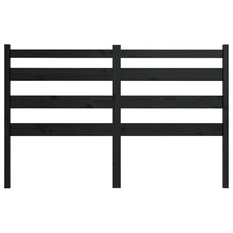vidaXL Bed Headboard Black 126x4x100 cm Solid Wood Pine