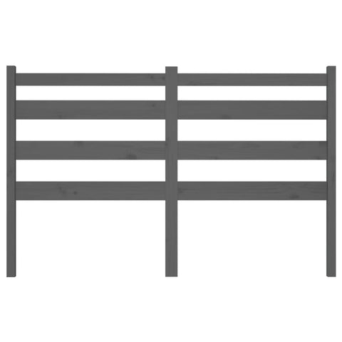 vidaXL Bed Headboard Grey 206x4x100 cm Solid Wood Pine