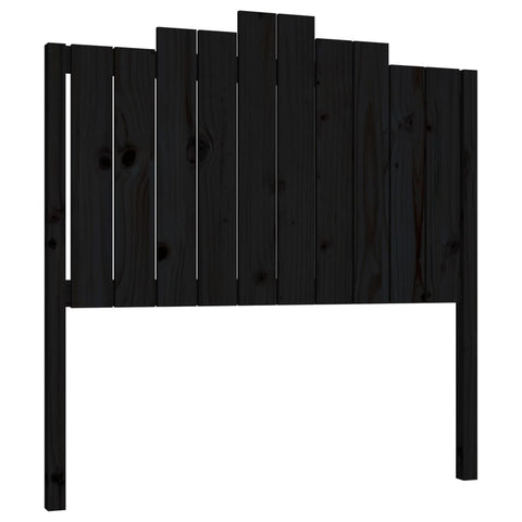 vidaXL Bed Headboard Black 106x4x110 cm Solid Wood Pine