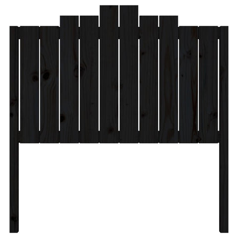 vidaXL Bed Headboard Black 106x4x110 cm Solid Wood Pine
