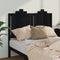 vidaXL Bed Headboard Black 126x4x110 cm Solid Wood Pine