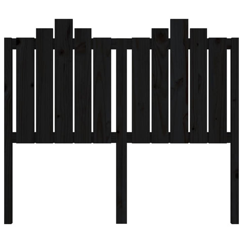 vidaXL Bed Headboard Black 126x4x110 cm Solid Wood Pine
