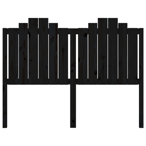 vidaXL Bed Headboard Black 146x4x110 cm Solid Wood Pine
