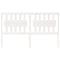 vidaXL Bed Headboard White 155.5x4x100 cm Solid Wood Pine