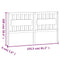 vidaXL Bed Headboard White 155.5x4x100 cm Solid Wood Pine