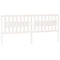 vidaXL Bed Headboard White 205.5x4x100 cm Solid Wood Pine