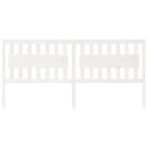 vidaXL Bed Headboard White 205.5x4x100 cm Solid Wood Pine