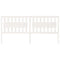 vidaXL Bed Headboard White 205.5x4x100 cm Solid Wood Pine