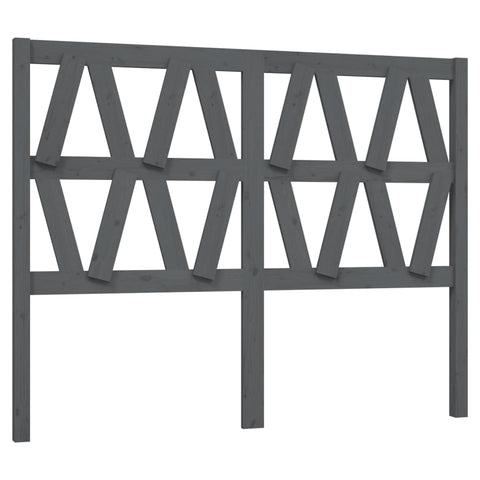 vidaXL Bed Headboard Grey 146x4x100 cm Solid Wood Pine