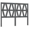 vidaXL Bed Headboard Grey 146x4x100 cm Solid Wood Pine