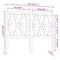 vidaXL Bed Headboard Grey 146x4x100 cm Solid Wood Pine