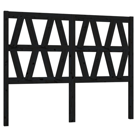 vidaXL Bed Headboard Black 146x4x100 cm Solid Wood Pine