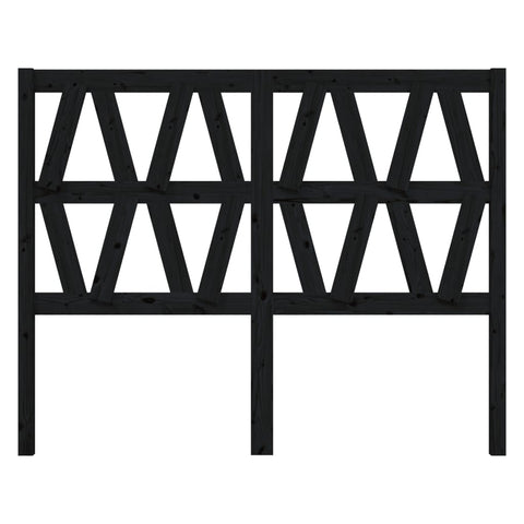 vidaXL Bed Headboard Black 146x4x100 cm Solid Wood Pine