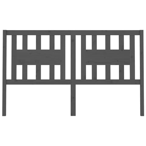 vidaXL Headboard Grey 126x4x100 cm Solid Wood Pine