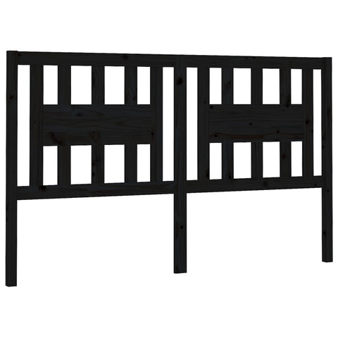 vidaXL Headboard Black 166x4x100 cm Solid Wood Pine