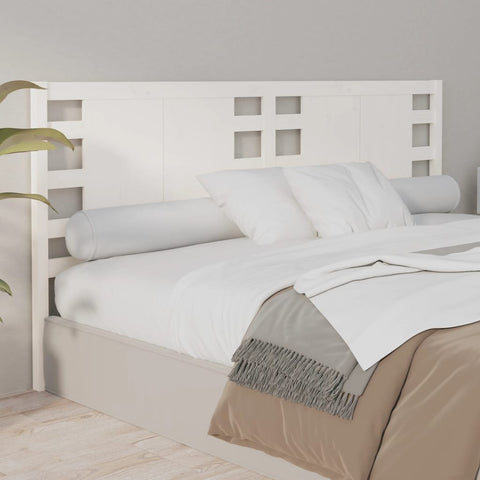 vidaXL Headboard White 156x4x100 cm Solid Wood Pine