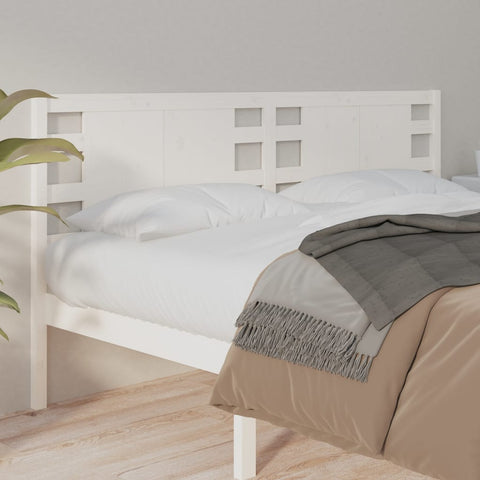 vidaXL Headboard White 156x4x100 cm Solid Wood Pine