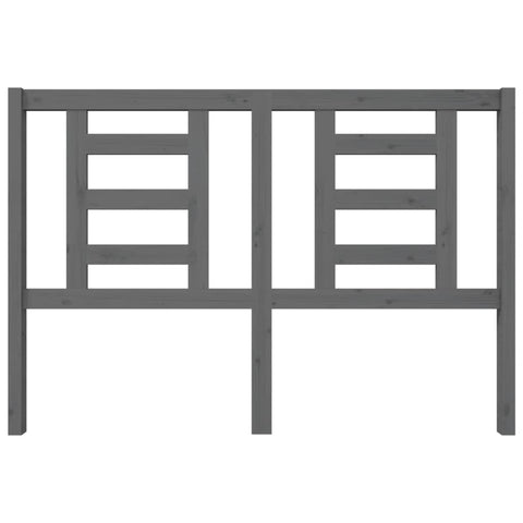 vidaXL Bed Headboard Grey 146x4x100 cm Solid Wood Pine