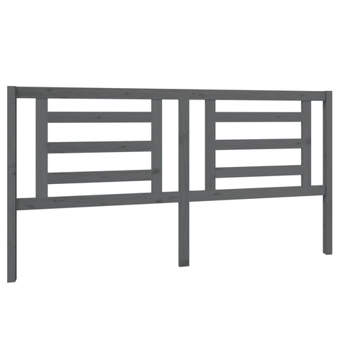 vidaXL Bed Headboard Grey 186x4x100 cm Solid Pine Wood