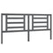 vidaXL Bed Headboard Grey 186x4x100 cm Solid Pine Wood