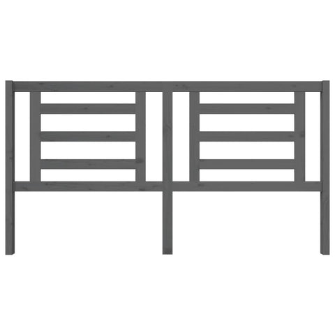 vidaXL Bed Headboard Grey 186x4x100 cm Solid Pine Wood