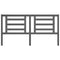 vidaXL Bed Headboard Grey 186x4x100 cm Solid Pine Wood