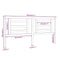 vidaXL Bed Headboard Grey 186x4x100 cm Solid Pine Wood