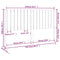 vidaXL Bed Headboard 165.5x4x100 cm Solid Wood Pine