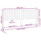 vidaXL Bed Headboard White 205.5x4x100 cm Solid Wood Pine
