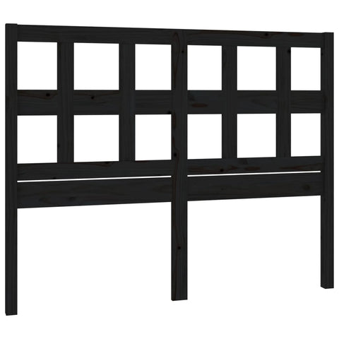vidaXL Bed Headboard Black 125.5x4x100 cm Solid Wood Pine