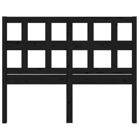 vidaXL Bed Headboard Black 125.5x4x100 cm Solid Wood Pine