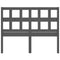 vidaXL Bed Headboard Grey 155.5x4x100 cm Solid Wood Pine
