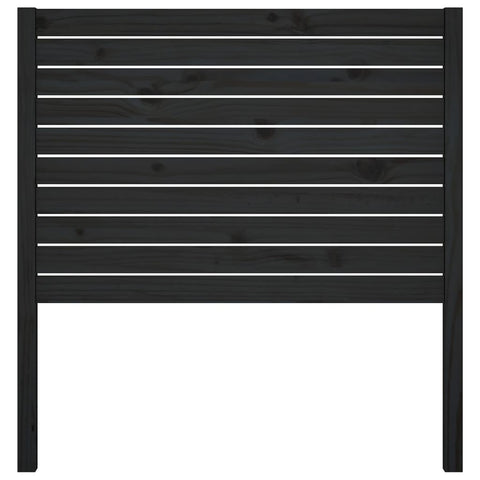 vidaXL Bed Headboard Black 81x4x100 cm Solid Wood Pine