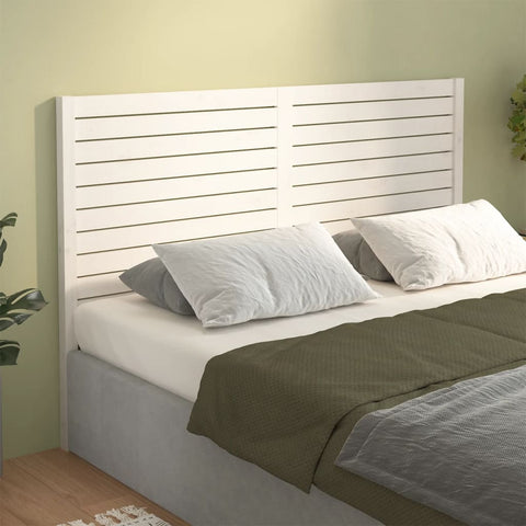 vidaXL Bed Headboard White 146x4x100 cm Solid Wood Pine