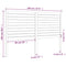 vidaXL Bed Headboard White 146x4x100 cm Solid Wood Pine