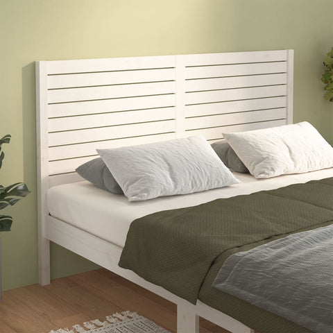 vidaXL Bed Headboard White 146x4x100 cm Solid Wood Pine