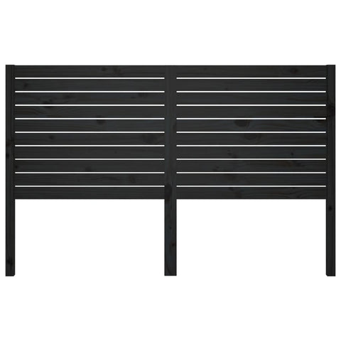 vidaXL Bed Headboard Black 156x4x100 cm Solid Wood Pine