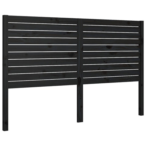 vidaXL Bed Headboard Black 186x4x100 cm Solid Wood Pine
