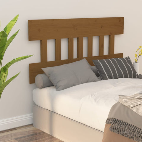 vidaXL Bed Headboard Honey Brown 203.5x3x81 cm Solid Wood Pine