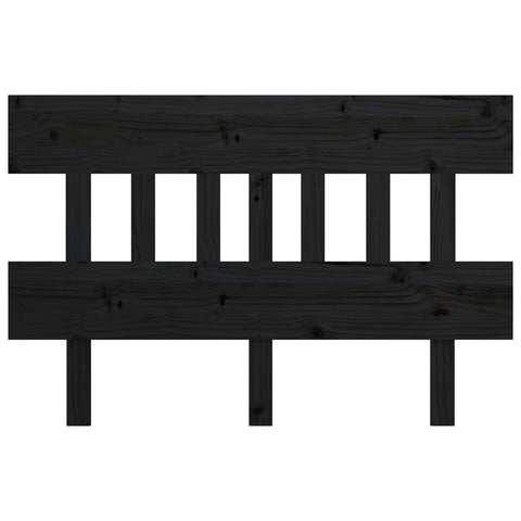 vidaXL Bed Headboard Black 203.5x3x81 cm Solid Wood Pine