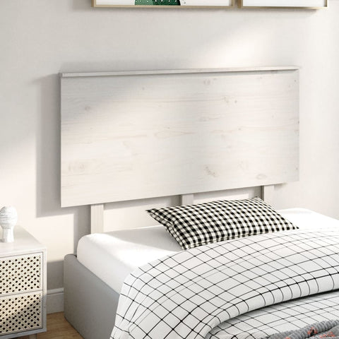 vidaXL Bed Headboard White 124x6x82.5 cm Solid Wood Pine