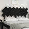 vidaXL Bed Headboard Black 141x3x80.5 cm Solid Wood Pine